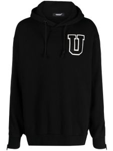 Undercover hoodie en coton à patch logo - Noir