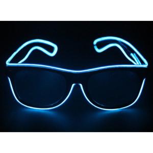 Feest/verkleed bril met LED verlichting - blauw - neon party