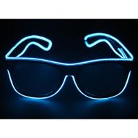 Feest/verkleed bril met LED verlichting - blauw - neon party