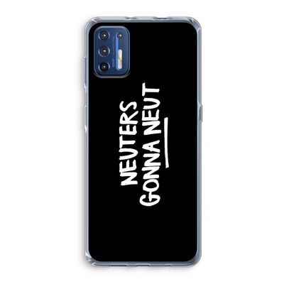 Neuters (zwart): Motorola Moto G9 Plus Transparant Hoesje
