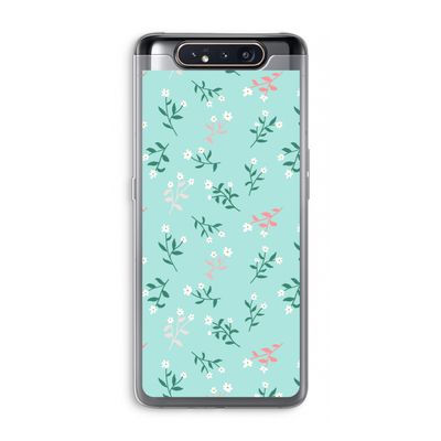 Small white flowers: Samsung Galaxy A80 Transparant Hoesje