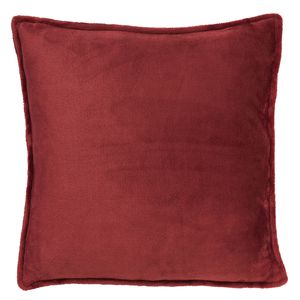 Dutch Decor - CILLY - Kussenhoes fleece 45x45 cm - Merlot - rood