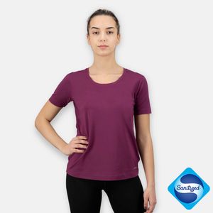 Artefit regular fit basic t-shirt paars dames