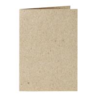 Correspondentiekaart Papicolor dubbel 105x148mm kraft grijs pak à 6 stuks