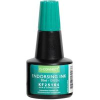 Q-CONNECT stempelinkt, flesje van 28 ml, groen
