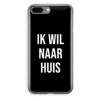 Ik wil naar huis - Zwart: iPhone 8 Plus Transparant Hoesje