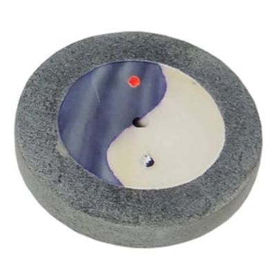 Zeepsteen Wierookbrander Rond Yin Yang (Model 2)