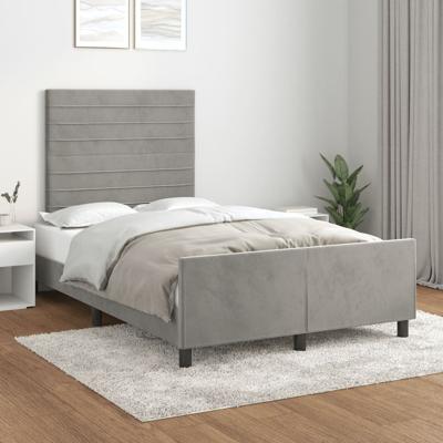 Bedframe zonder matras 120x190 cm fluweel lichtgrijs