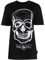 Philipp Plein t-shirt en coton à imprimé tête de mort - Noir - thumbnail