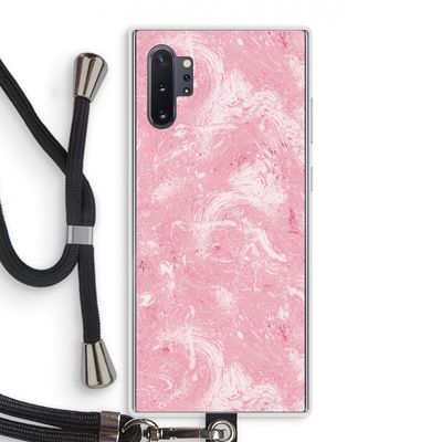 Abstract Painting Pink: Samsung Galaxy Note 10 Plus Transparant Hoesje met koord