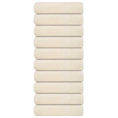 VidaXL Handdoeken 10 st 50x100 cm 360 g/m² 100% katoen crèmekleurig
