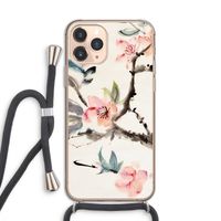 Japanse bloemen: iPhone 11 Pro Transparant Hoesje met koord
