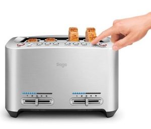 Sage The Smart Toast 4 Slice Broodrooster met dubbele lange sleuf RVS