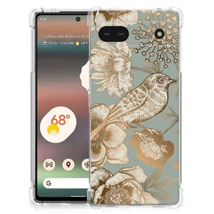 Case voor Google Pixel 6A Vintage Bird Flowers