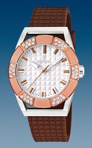Festina horlogeband F16563-2 Rubber Bruin