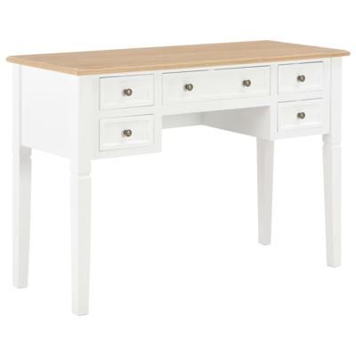 Schrijftafel 109,5x45x77,5 cm hout wit