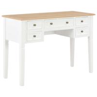 Schrijftafel 109,5x45x77,5 cm hout wit