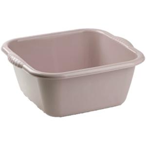 Plasticforte teiltje/afwasbak - vierkant - kunststof - 3 liter - 25 x 23 x 11 cm - Taupe