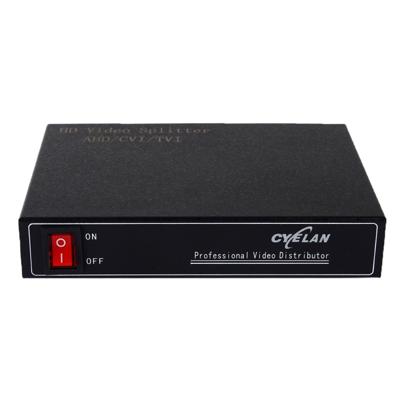 Coaxiale AHD / CVI / TVI 1 in 2 Video signaalsplitter