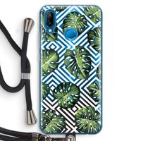 Geometrische jungle: Huawei P20 Lite Transparant Hoesje met koord