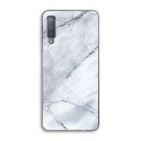 Witte marmer: Samsung Galaxy A7 (2018) Transparant Hoesje