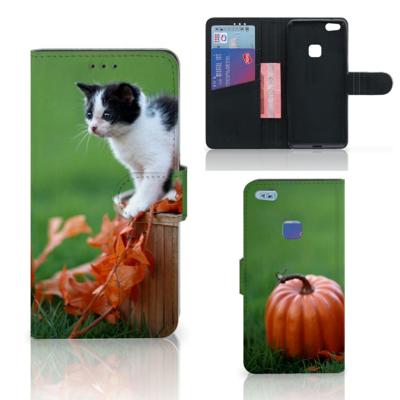 Huawei P10 Lite | Telefoonhoesje | Met pasjeshouder | Kitten