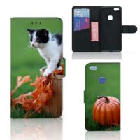 Huawei P10 Lite | Telefoonhoesje | Met pasjeshouder | Kitten