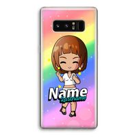Chibi Maker vrouw: Samsung Galaxy Note 8 Transparant Hoesje