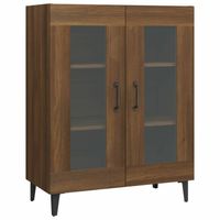 vidaXL Dressoir 69,5x34x90 cm bewerkt hout bruin eikenkleur - thumbnail