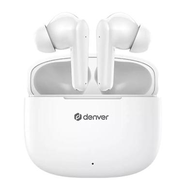 Denver Bluetooth draadloze earbuds compact + oplaadcase wit - 7120860