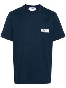 MSGM t-shirt en coton à logo imprimé - Bleu