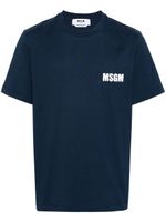 MSGM t-shirt en coton à logo imprimé - Bleu - thumbnail