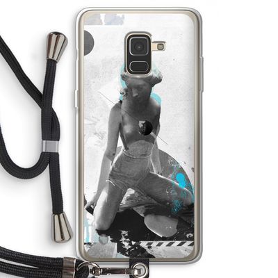 I will not feel a thing: Samsung Galaxy A8 (2018) Transparant Hoesje met koord