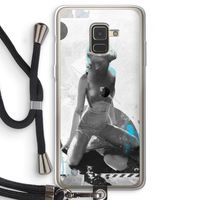 I will not feel a thing: Samsung Galaxy A8 (2018) Transparant Hoesje met koord