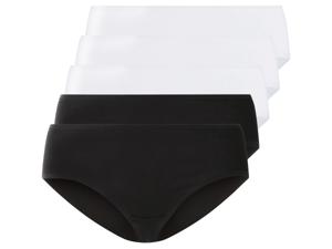 esmara Dames Hipster 5-pack (Zwart/wit, XL (48/50))