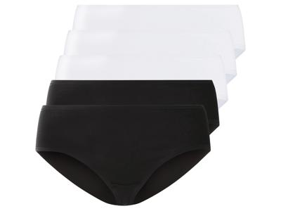 esmara Dames Hipster 5-pack (Zwart/wit, XXL)