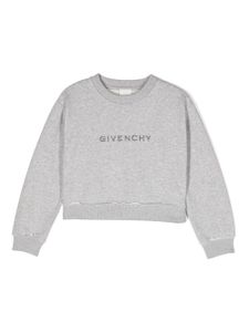 Givenchy Kids sweat à logo brodé - Gris