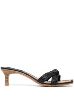 Senso mules Naomi en raphia - Noir