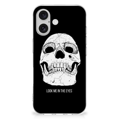 Silicone Back Case iPhone 16 plus Skull Eyes