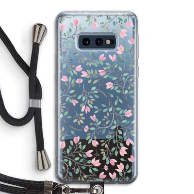 Sierlijke bloemen: Samsung Galaxy S10e Transparant Hoesje met koord