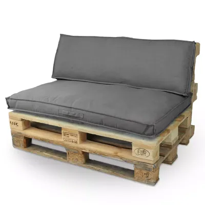 Palletkussenset Luana - donkergrijs