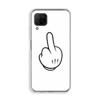 Middle finger white: Huawei P40 Lite Transparant Hoesje