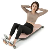 Multifunctionele Trainingsbank met 3 Verstelbare Hoeken en Verstelbare Lengte Opvouwbaar Ontwerp Veelzijdig Fitnessapparaat-Roze