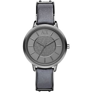 Horlogeband Armani Exchange AX5308 Leder Grijs 16mm