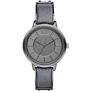 Horlogeband Armani Exchange AX5308 Leder Grijs 16mm