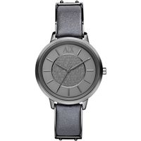 Horlogeband Armani Exchange AX5308 Leder Grijs 16mm