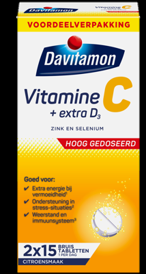 Davitamon Vitamine C + Extra D3 Bruistabletten