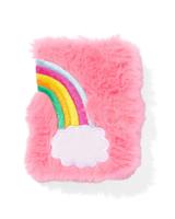 HEMA Notitieboek 7.5x9.5cm Fluffy Regenboog