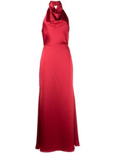 Amsale robe longue en satin à dos-nu - Rouge