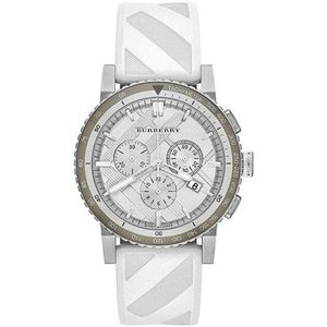 Horlogeband Burberry BU9810 Kunststof/Plastic Wit